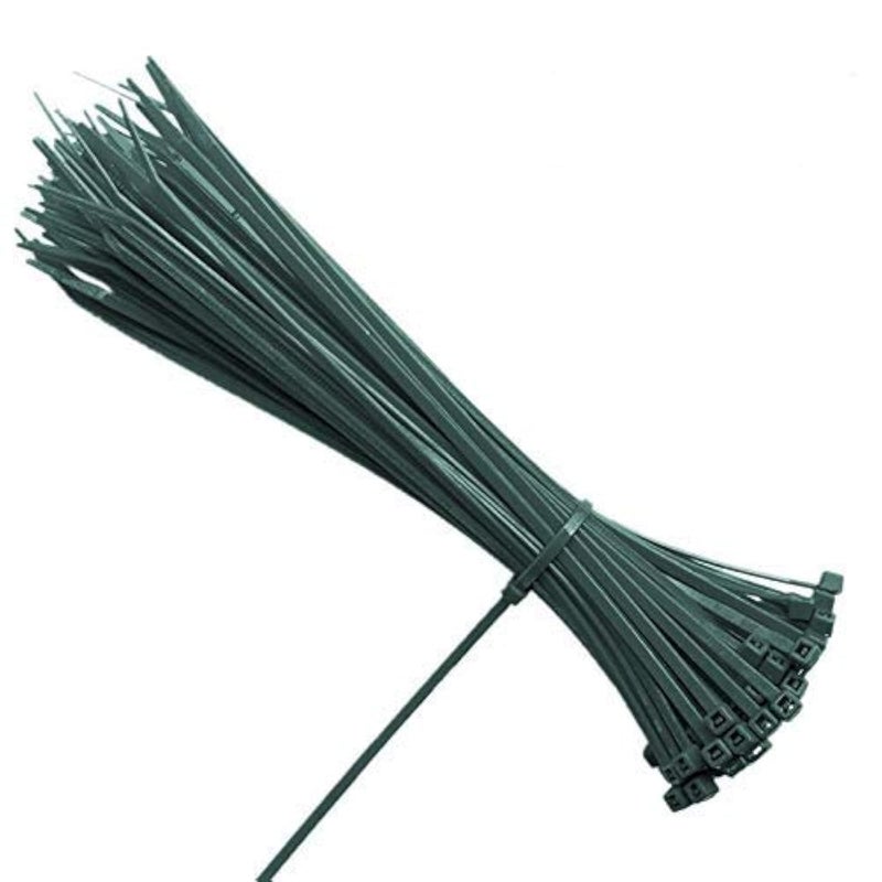 KINGLAKE 100 Pcs 8 Inch 3mm Dark Green Nylon Garden Cable Zip Ties Self Locking Cable Ties Twist Ties - Image 1